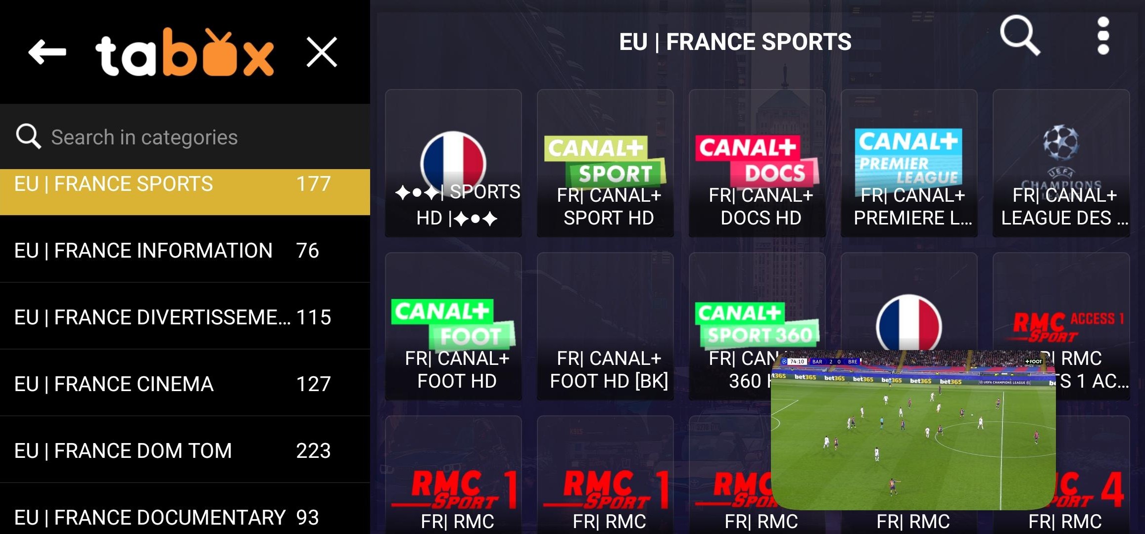 TABOX Live TV Screenshot